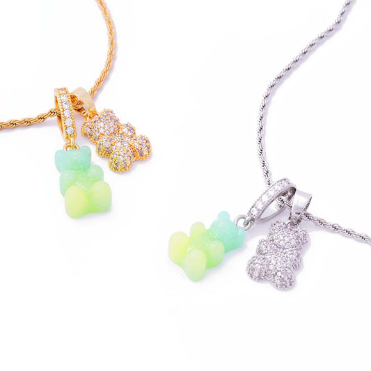 Individuelle DIY Teddy Halskette Gold