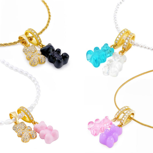 Individuelle DIY Teddy Halskette Gold