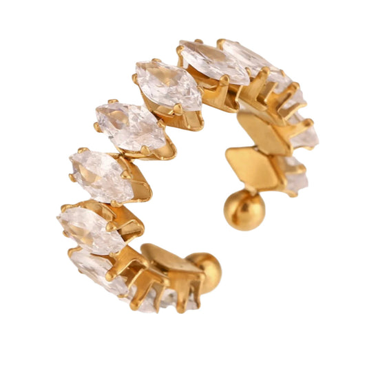 Lynx Otevřít Prsten Kámen Zlato