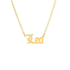 Goldene Halskette mit Sternzeichen-Namen