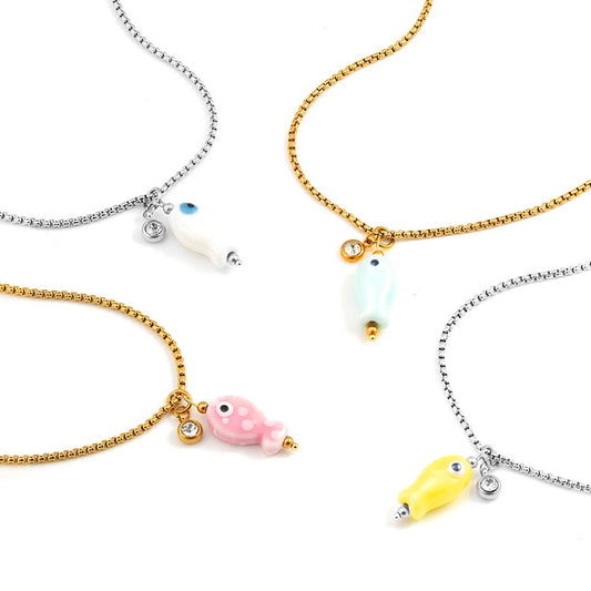 Ozean Drift Fisch Halskette