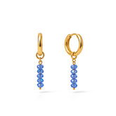 Blaue Stein Creolen