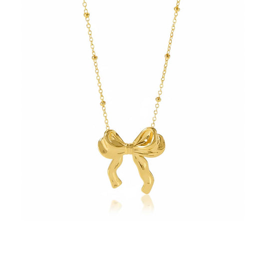 Krystin Schleife Halskette Gold