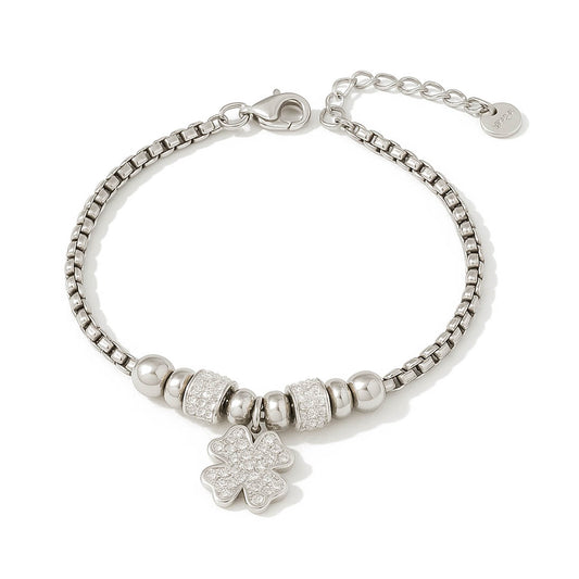 Astra Kleeblatt Armband Silber