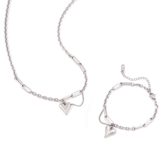 Elira Halskette und Armband Silber