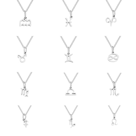 Sternzeichen-Symbol Silber Halskette