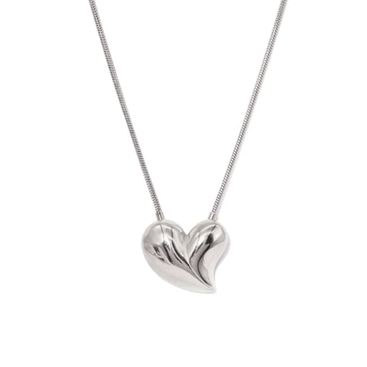 Paris Herz Silber Halskette