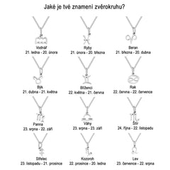 Sternzeichen-Symbol Silber Halskette