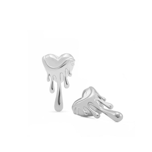 Geschmolzene Herzen Ohrring