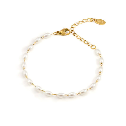 Zyra Reisperlenarmband Gold