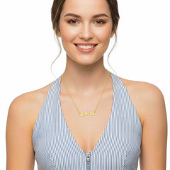 Goldene Halskette mit Sternzeichen-Namen