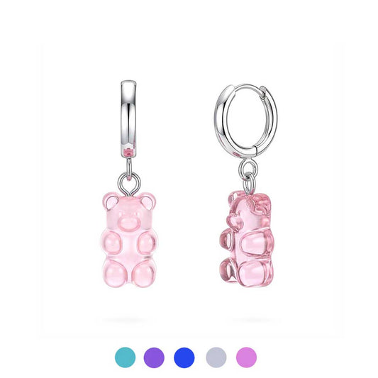 Náušnice s medvídkem - Unisex chirurgická ocel - 04