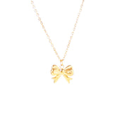 Nela Bow Necklace Gold