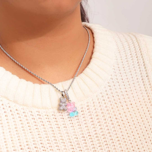 Limited Edition Blue Teddybear Necklace