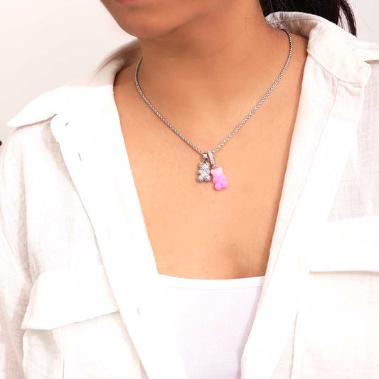 Limited Edition Pink Teddy Necklace