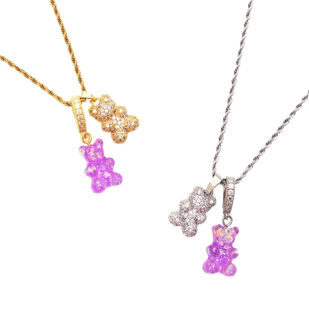 Limited Edition Purple Teddy Necklace