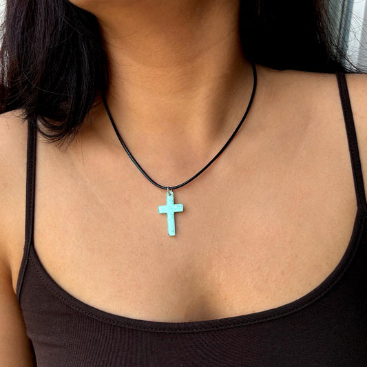 Elsa Cross Rope Necklace