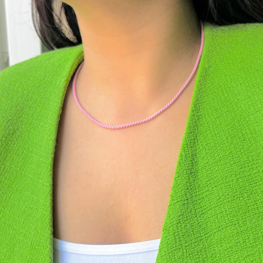 Belle Pink Chain Necklace