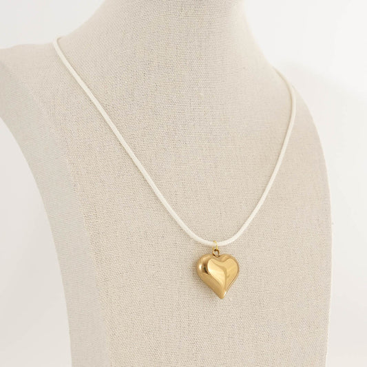 Gold heart Rope Necklace