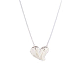 Paris Heart Silver Necklace