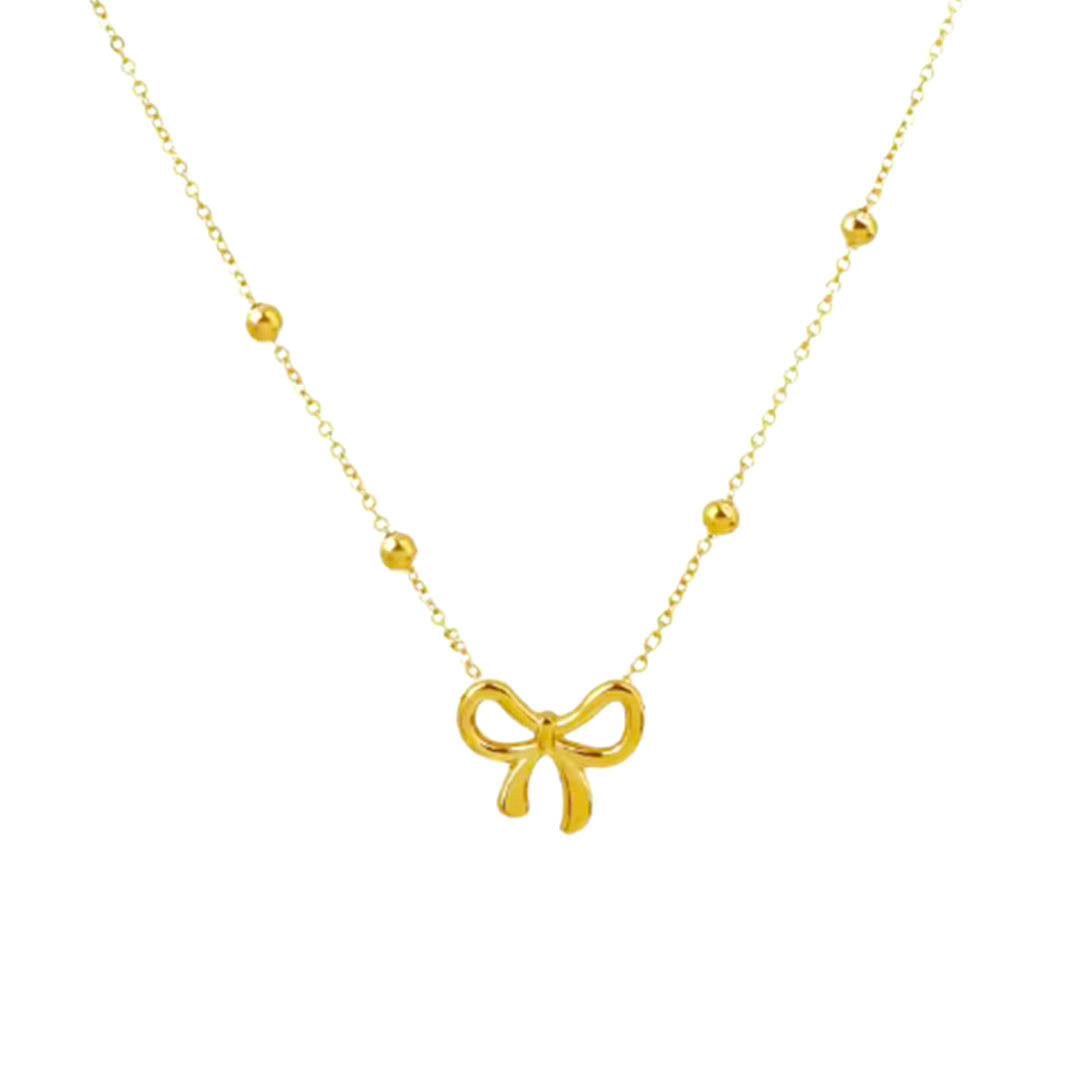 Jitka Bow Necklace Gold