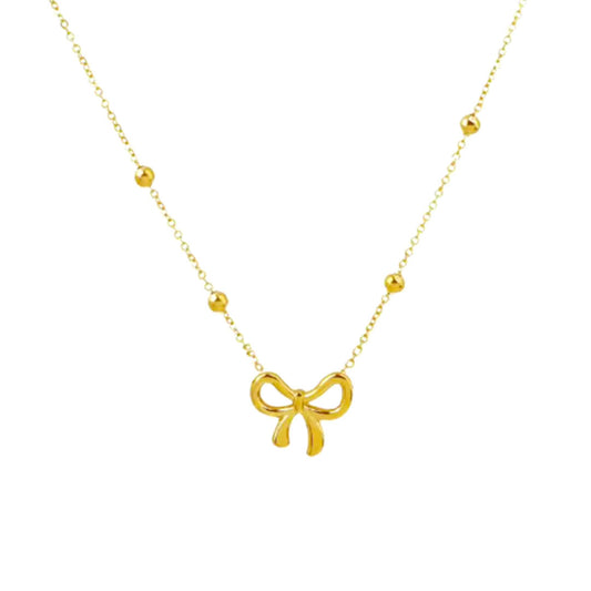 Jitka Bow Necklace Gold