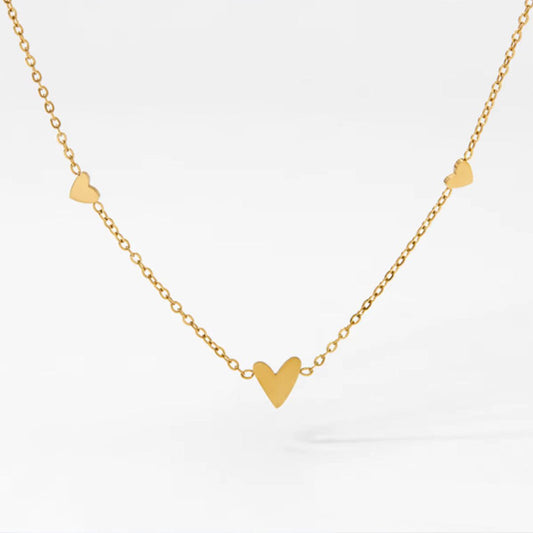 Milena Heart Necklace Gold