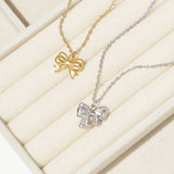 Nela Bow Necklace Gold