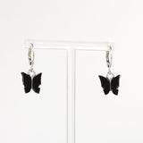 Black butterfly earrings