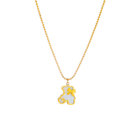 Bow Teddy Necklace