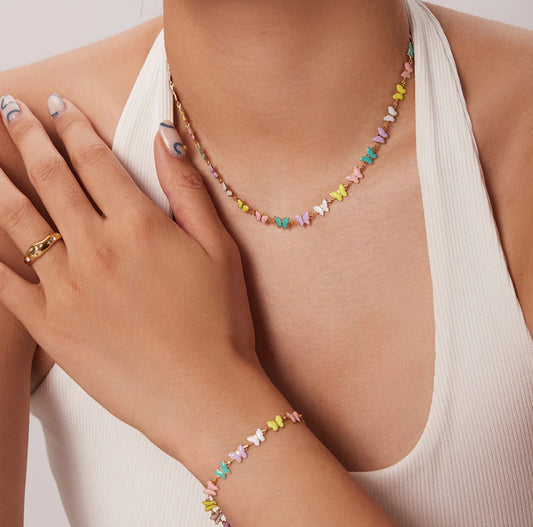 Motýlí Choker Náhrdelník 