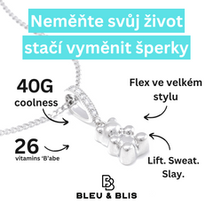 Carly Chrome Náhrdelník s Medvídkem