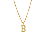 Bark Alphabet Necklace Gold and Silver