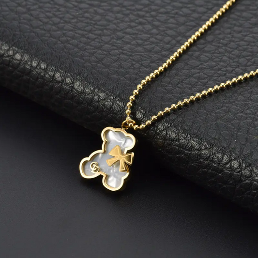 Bow Teddy Necklace