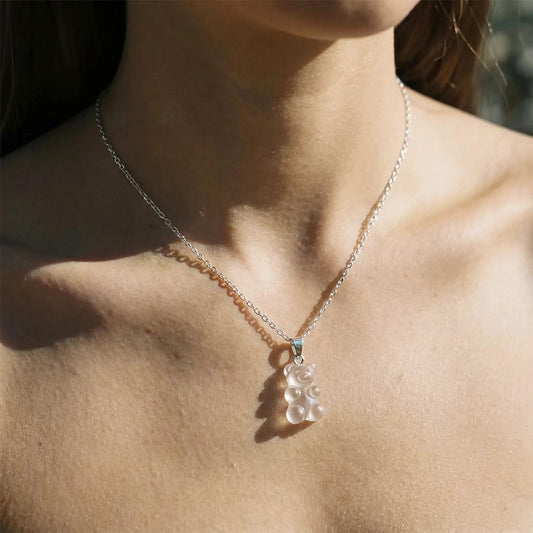 Chirurgická ocelový medvídek náhrdelník