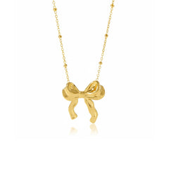 Krystin Schleife Halskette Gold