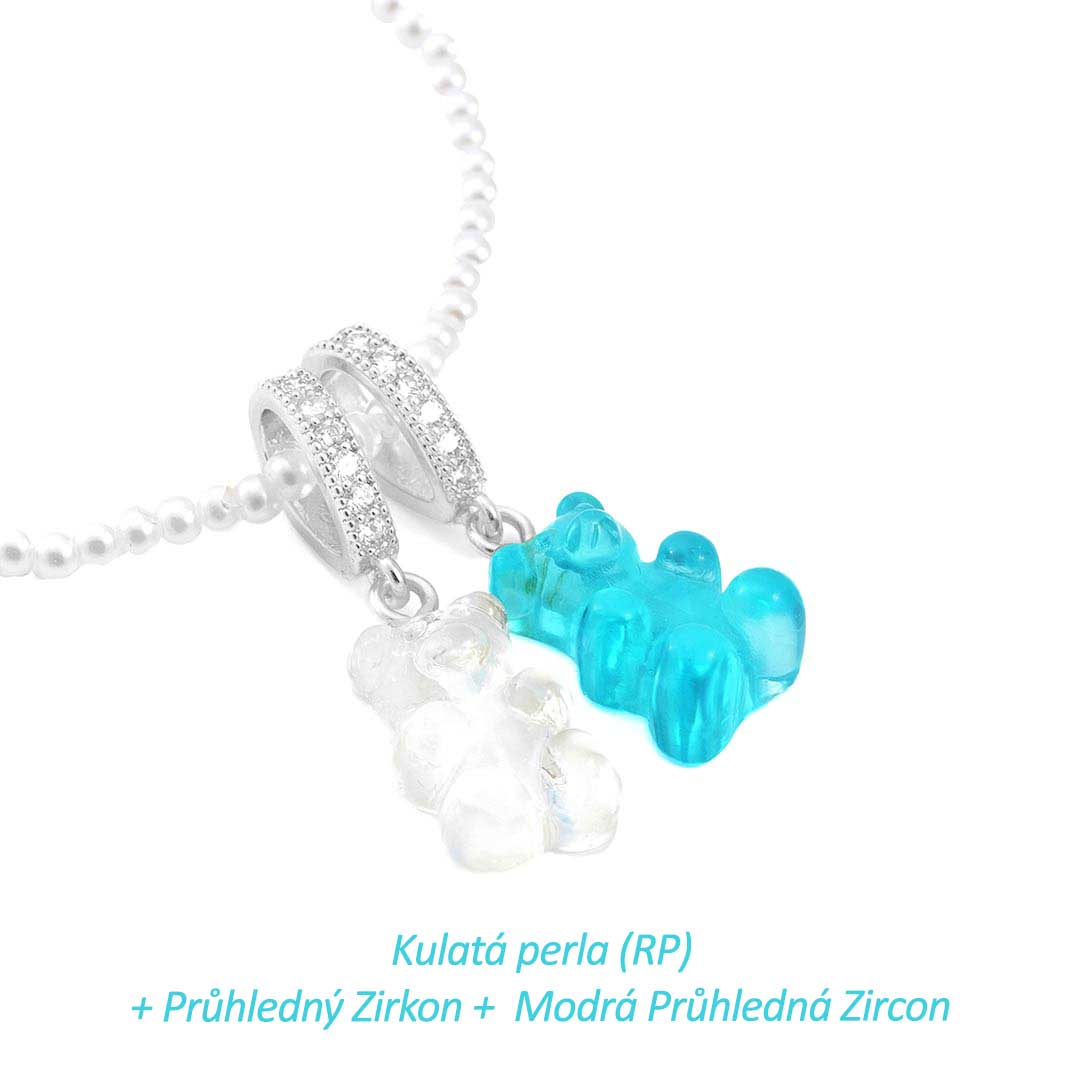 Vlastní DIY stříbrný Medvídek Náhrdelník