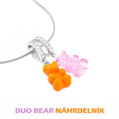 Vlastní DIY stříbrný Medvídek Náhrdelník