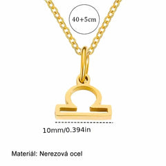 ZODIAC Symbol Zlatý náhrdelník