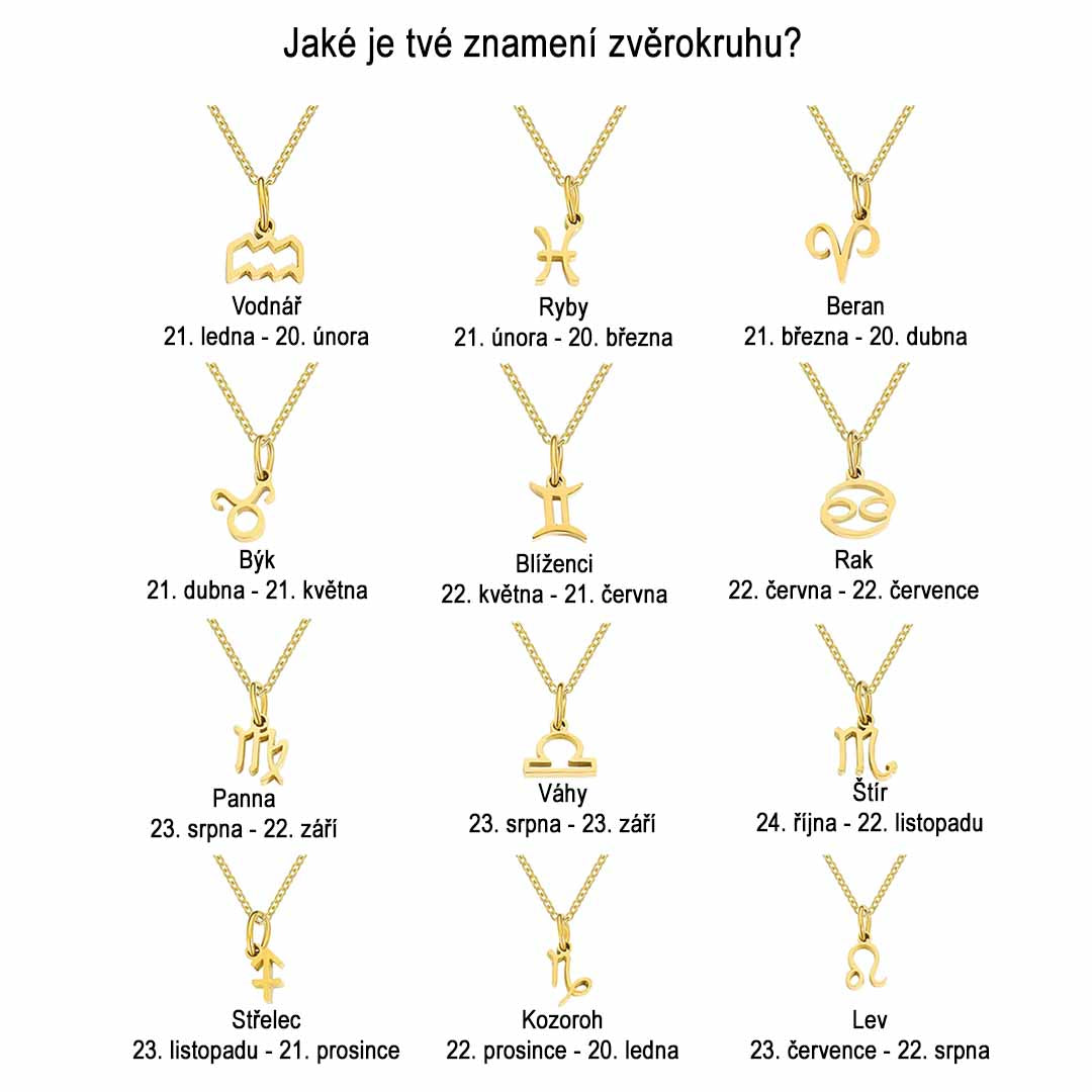 Sternzeichen-Symbol-Goldkette