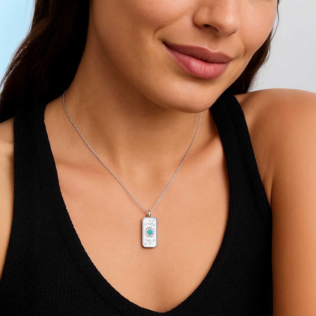 Ava Silber Halskette