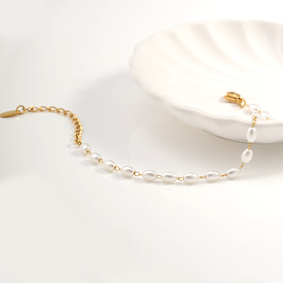 Zyra Reisperlenarmband Gold