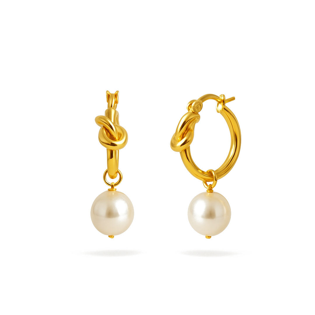 Ohrringe mit Knoten und Perle