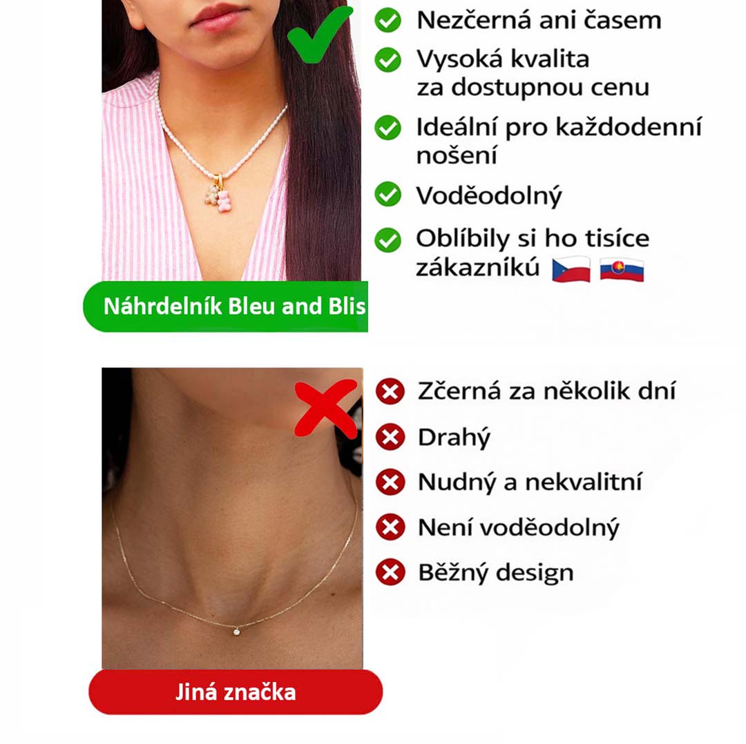 Vlastní DIY stříbrný Medvídek Náhrdelník